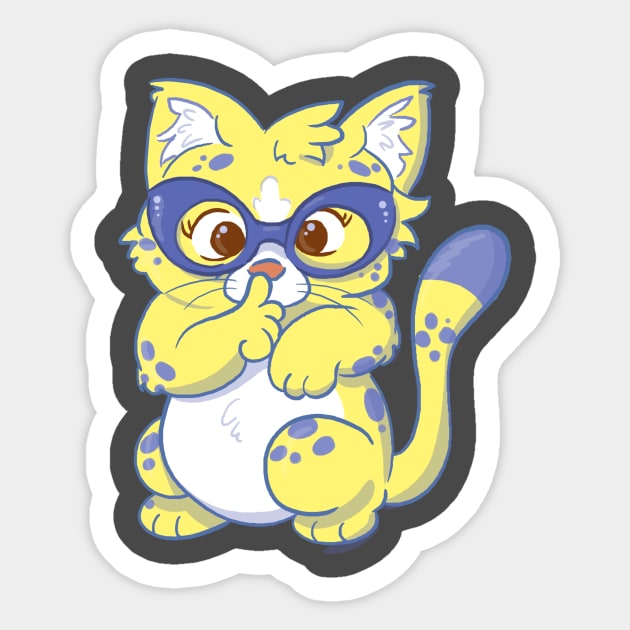 Libby the Library Cat Sticker by libbythecat